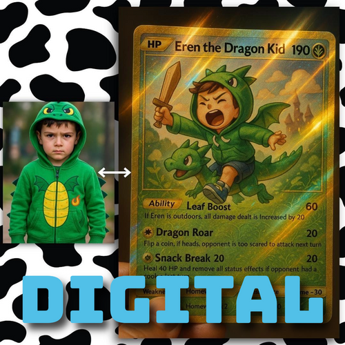 Digital Custom Pokémon-Style Trading Card Design