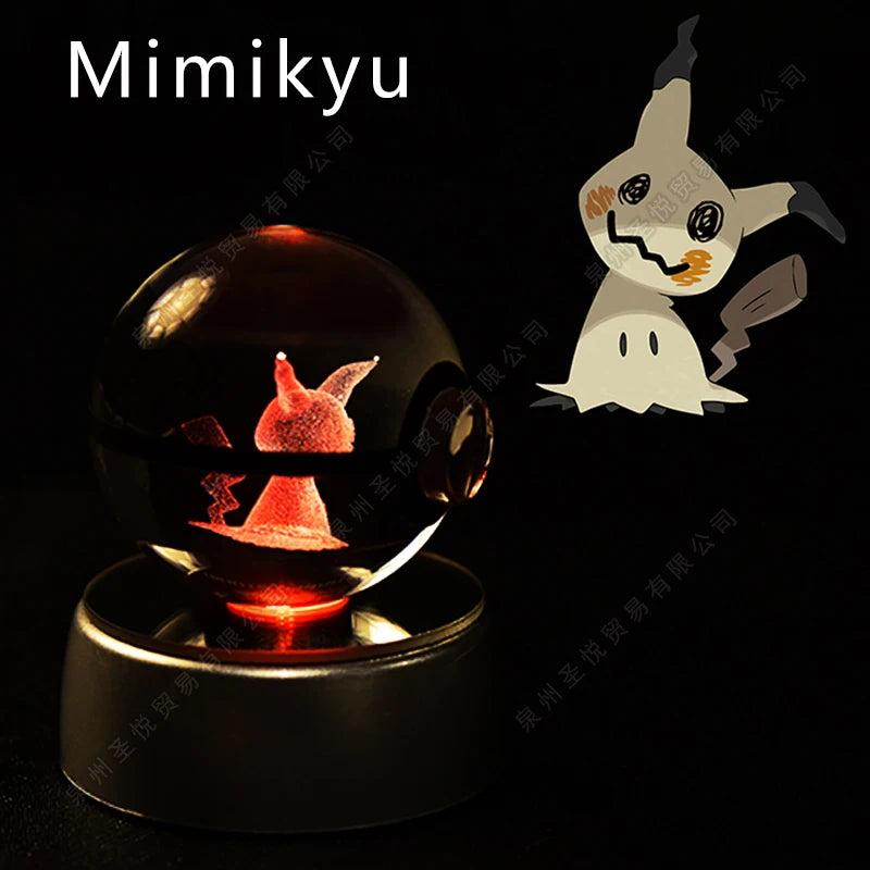 Pokémon 3D Crystal Pokéball Lamp – Pikachu, Gengar, Mewtwo and More