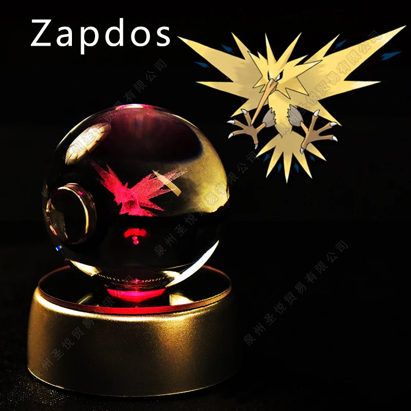 Pokémon 3D Crystal Pokéball Lamp – Pikachu, Gengar, Mewtwo and More