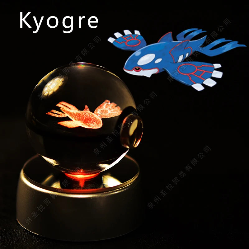 Pokémon 3D Crystal Pokéball Lamp – Pikachu, Gengar, Mewtwo and More