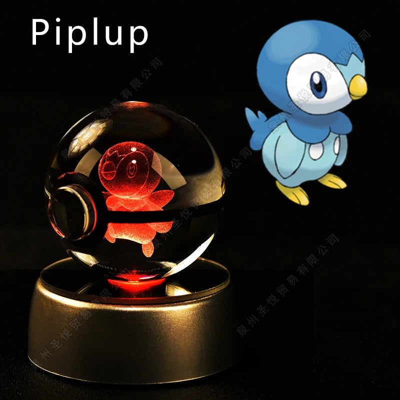 Pokémon 3D Crystal Pokéball Lamp – Pikachu, Gengar, Mewtwo and More