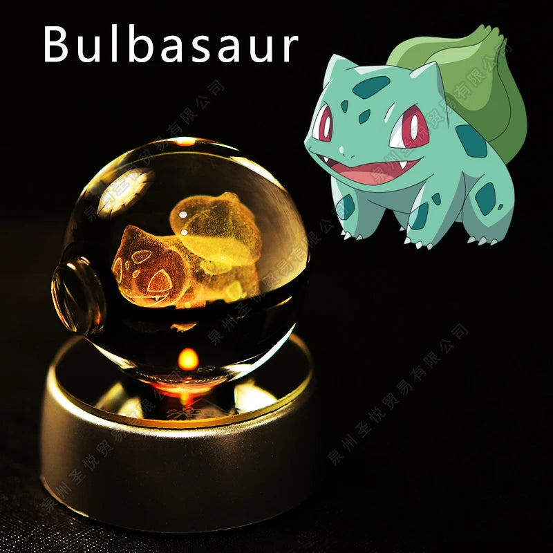 Pokémon 3D Crystal Pokéball Lamp – Pikachu, Gengar, Mewtwo and More