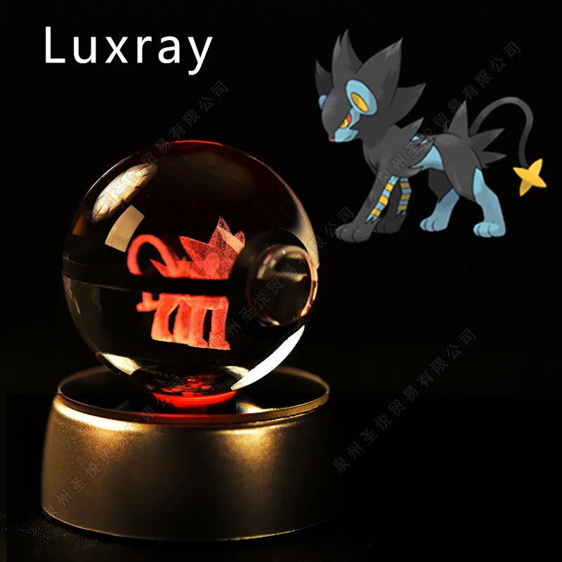Pokémon 3D Crystal Pokéball Lamp – Pikachu, Gengar, Mewtwo and More