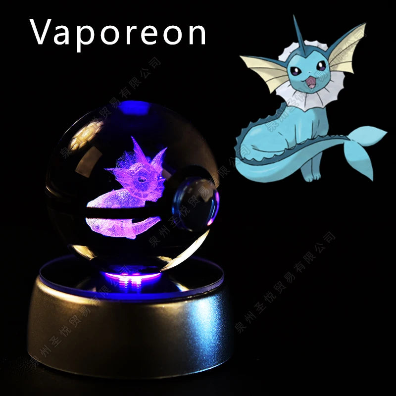 Pokémon 3D Crystal Pokéball Lamp – Pikachu, Gengar, Mewtwo and More