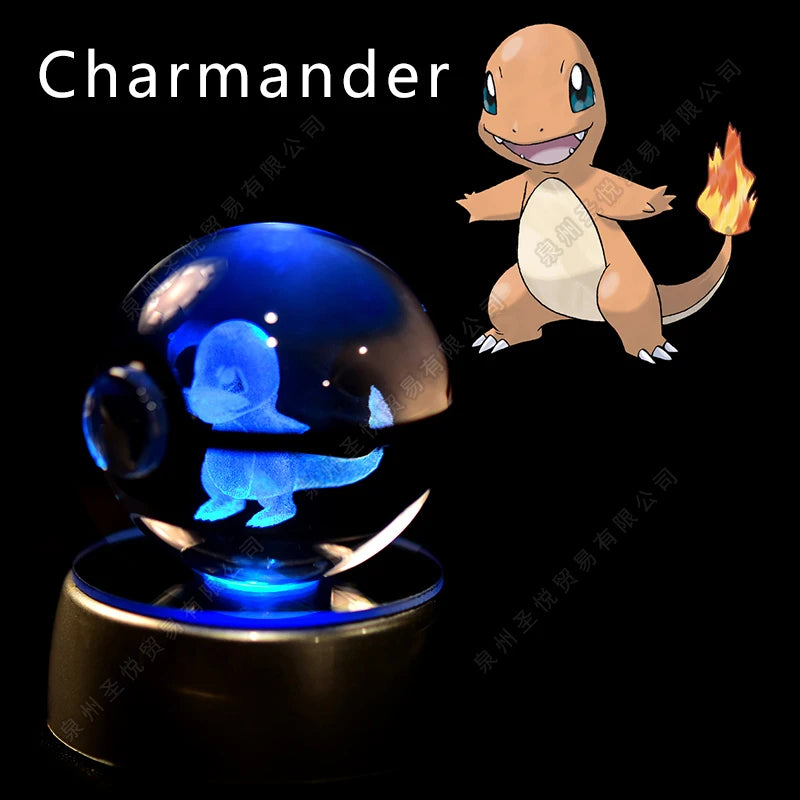 Pokémon 3D Crystal Pokéball Lamp – Pikachu, Gengar, Mewtwo and More