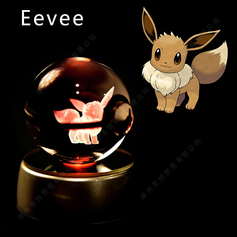 Pokémon 3D Crystal Pokéball Lamp – Pikachu, Gengar, Mewtwo and More
