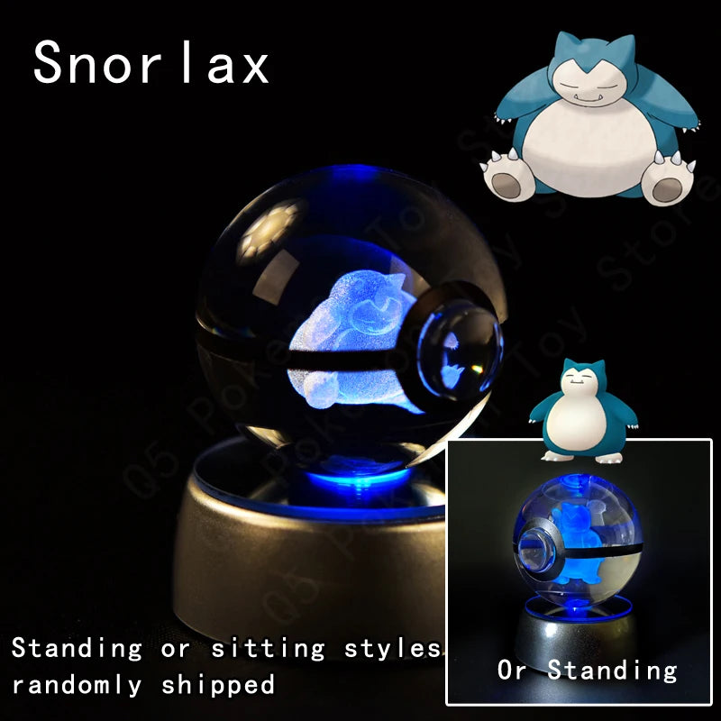 Pokémon 3D Crystal Pokéball Lamp – Pikachu, Gengar, Mewtwo and More