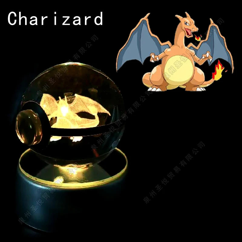Pokémon 3D Crystal Pokéball Lamp – Pikachu, Gengar, Mewtwo and More