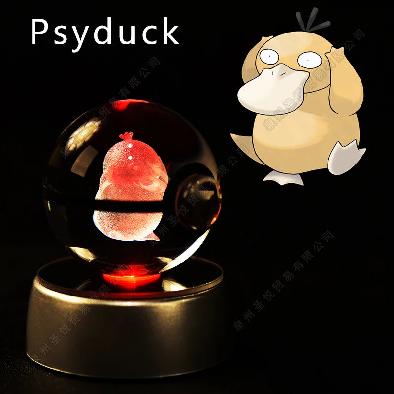 Pokémon 3D Crystal Pokéball Lamp – Pikachu, Gengar, Mewtwo and More