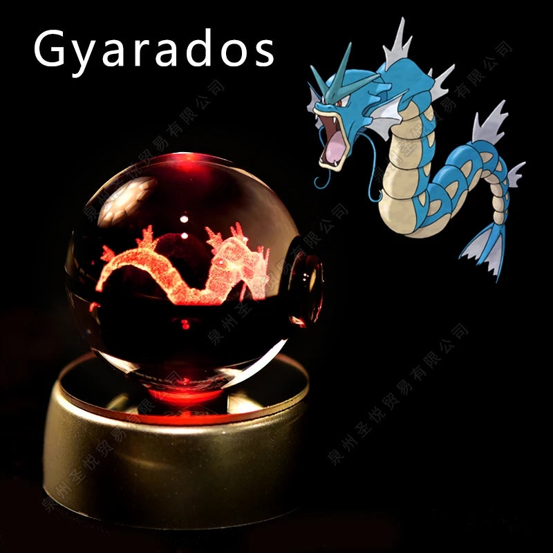Pokémon 3D Crystal Pokéball Lamp – Pikachu, Gengar, Mewtwo and More